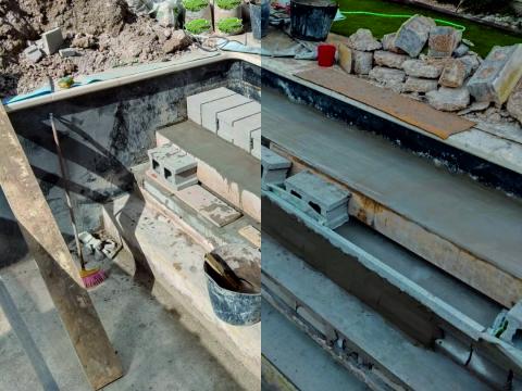 Construcción desde cero de escaleras de piscina